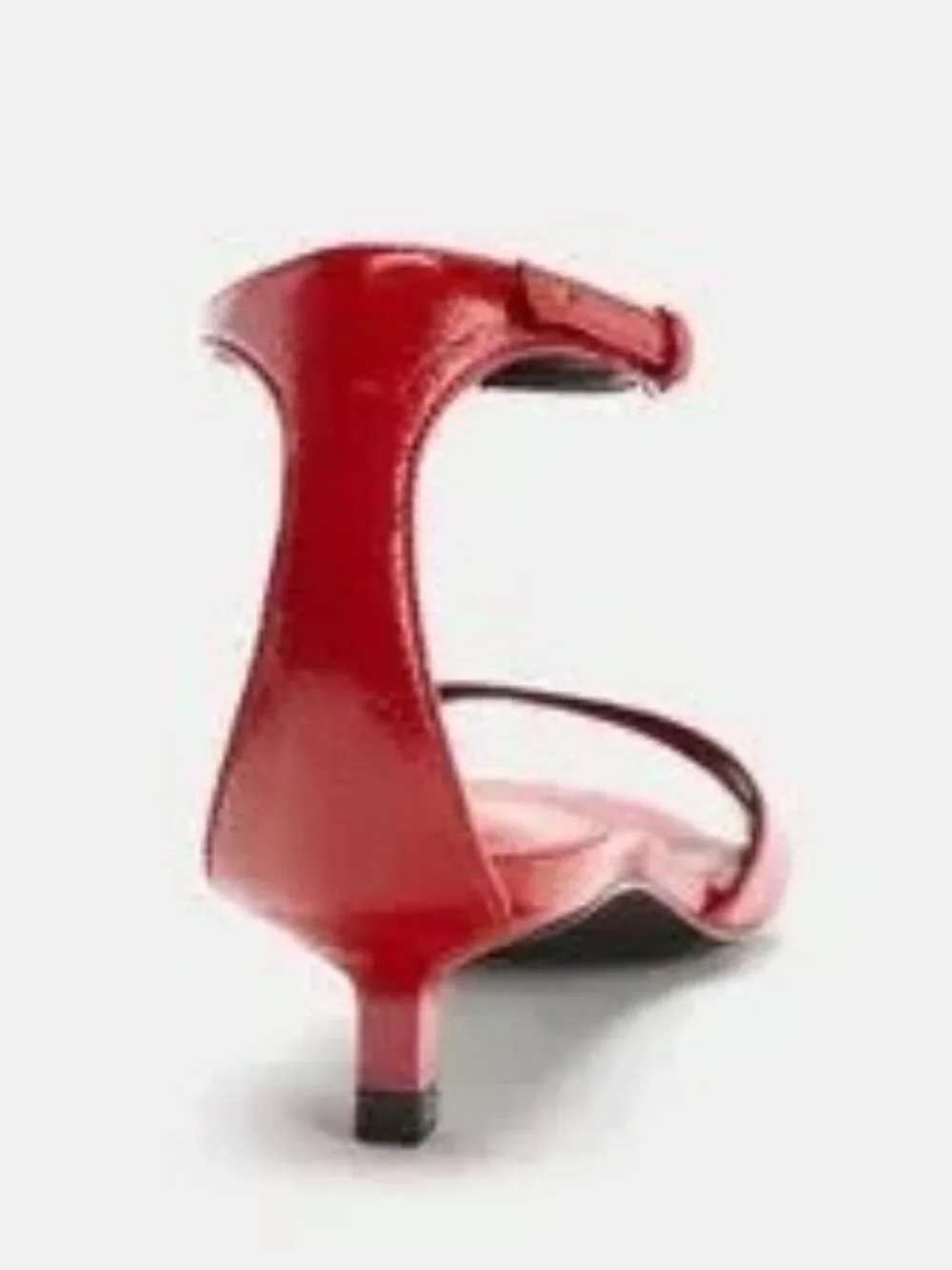 ZARA LEATHER ANKLE STRAP SANDALS - RED size 36 / 6 - Picture 11 of 12